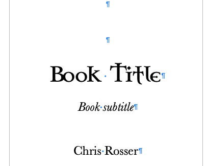 Title page styled